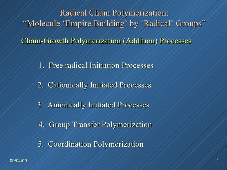 Steric effects in Free Radical Chemistry